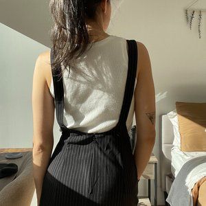 Overall Pinstripe Dress